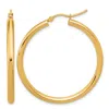 Diamond2deal 14k Gold Polished 3mm Polished Hoop Earrings In Gold