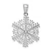 Diamond2deal 14k Gold Polished Snowflake Pendant In White