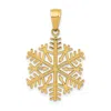 Diamond2deal 14k Gold Polished Snowflake Pendant In Yellow