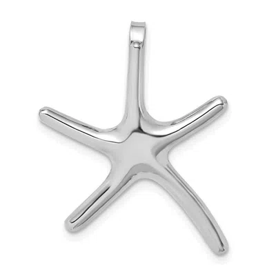 Diamond2deal 14k Gold Polished Starfish Chain Slide Pendant In Metallic