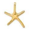 Diamond2deal 14k Gold Polished Starfish Chain Slide Pendant In Yellow
