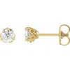 Diamond2deal 14k Gold Round 1/2ct Lab-grown Diamond Infinity Earrings Clarity Si, Color G-h In Yellow