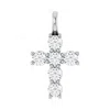 Diamond2deal 14k Gold Round 1/2ct Lab-grown Diamond Pendant In White