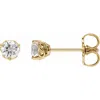 Diamond2deal 14k Gold Round 1/3ct Lab-grown Diamond Infinity Earrings Clarity Si, Color G-h In Yellow