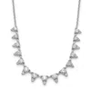 Diamond2deal 14k Gold Round Cut 2 Ct Lab Grown Diamond Drop Necklace 18" In White