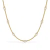 Diamond2deal 14k Yellow Gold 4ctw Ct Bezel Set Lab Grown Diamond Station Necklace (e-f In Gold