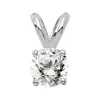 Diamond2deal 14k Gold Round Lab Grown Diamond Solitaire Pendant (0.25ct, Vs, G-h) In White