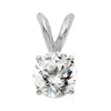 Diamond2deal 14k Gold Round Lab Grown Diamond Solitaire Pendant (0.5ct, Vs, G-h) In White