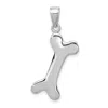 Diamond2deal 14k Gold Solid Polished Dog Bone Charm In White