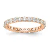 Diamond2deal 14k Rose Gold Lab Grown Diamond Eternity Wedding Band Ring 1.45ct Clarity- Vs Color- G-h In Pink