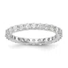 Diamond2deal 14k Rose Gold Lab Grown Diamond Eternity Wedding Band Ring 1.45ct Clarity- Vs Color- G-h In White