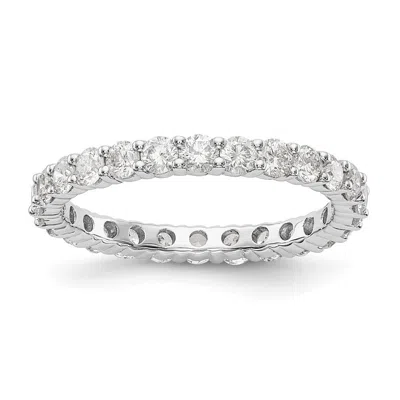 Diamond2deal 14k Rose Gold Lab Grown Diamond Eternity Wedding Band Ring 1.45ct Clarity- Vs Color- G-h In White