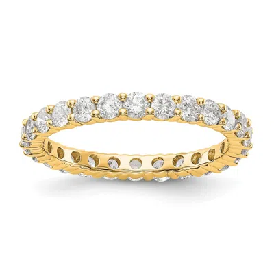 Diamond2deal 14k Rose Gold Lab Grown Diamond Eternity Wedding Band Ring 1.45ct Clarity- Vs Color- G-h In Yellow