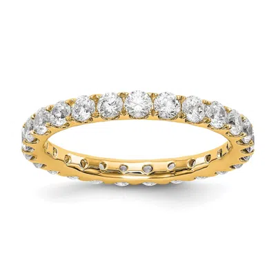Diamond2deal 14k Rose Gold Lab Grown Diamond Eternity Wedding Band Ring 1.5ct Clarity- Vs Color- D-e In Yellow