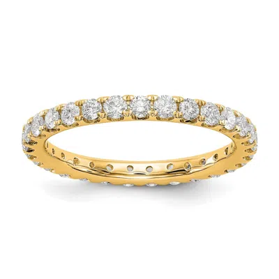 Diamond2deal 14k Rose Gold Lab Grown Diamond Eternity Wedding Band Ring 1ct Clarity- Vs Color- D-e In Yellow