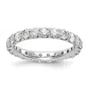 Diamond2deal 14k Rose Gold Lab Grown Diamond Eternity Wedding Band Ring 3ct Clarity- Vs Color- G-h In White