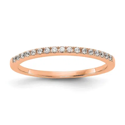 Diamond2deal 14k Rose Gold Lab Grown Diamond Wedding Band Ring 0.24ct Clarity- Vs Color- G-h In Pink