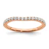 Diamond2deal 14k Rose Gold Lab Grown Diamond Wedding Band Ring 0.33ct Clarity- Vs Color- G-h In Pink