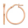 Diamond2deal 14k Rose Gold Polished Round Shape Hoop Earrings In Gold