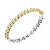 Diamond2deal 14k Two-tone Gold 12.50 Carat Pear & Cushion Cut Lab Grown Diamond Bangle Bracelet 7" V In Multi