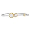 Diamond2deal 925 Sterling Silver Two-tone 3.5 Ct Round Lab Grown Diamond Tennis Bracelet 7" Vvs-vs In Metallic