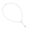 Diamond2deal 14k Two-tone Gold 7 Ct Pear & Round Lab Grown Diamond Tennis Drop Necklace 18" Vvs-vs In Multi