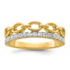 Diamond2deal 14k Two-tone Lab Grown Diamond Wedding Band Ring 0.33ct Clarity- Vs Color- D-e In Yellow
