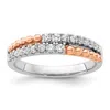 Diamond2deal 14k Two-tone Lab Grown Diamond Wedding Band Ring 0.33ct Clarity- Vs Color- G-h In Yellow
