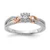 Diamond2deal 14k Two-tone Lab Grown Diamond Wedding Band Ring 1/5ct Clarity- Vs Color- G-h In Yellow
