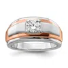 Diamond2deal 14k Two-tone Lab Grown Diamond Wedding Band Ring 3/4ct Clarity- Vs Color- G-h In Yellow