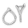 Diamond2deal 14k White Gold 0.35 Ct Lab Grown Diamond Fancy Twist Hoop Earrings Vs Clarity, G-h Color In White
