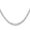 Diamond2deal 14k White Gold 0.60 Ct Lab Grown Diamond Graduated Necklace 18" Clarity Vs, Color G-h In White