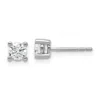 Diamond2deal 14k White Gold 0.66 Ct Round Lab Grown Diamond Stud Earrings Vs Clarity, D-e Color In White