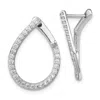 Diamond2deal 14k White Gold 0.80 Ct Lab Grown Diamond Fancy Twist Hoop Earrings Vs Clarity, G-h Color In White