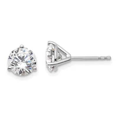 Diamond2deal 14k White Gold 1 1/2 Ct Round Lab Grown Diamond Stud Earrings Vs Clarity, D-e Color
