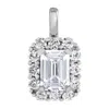 Diamond2deal 14k White Gold 1 1/2ct Lab-grown Diamond Halo-style Pendant In White