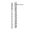 Diamond2deal 14k White Gold 1 Ct Lab Grown Diamond Dangle Earrings Vs Clarity, G-h Color In White