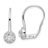 Diamond2deal 14k White Gold 1 Ct Lab Grown Diamond Drop Dangle Earrings In White