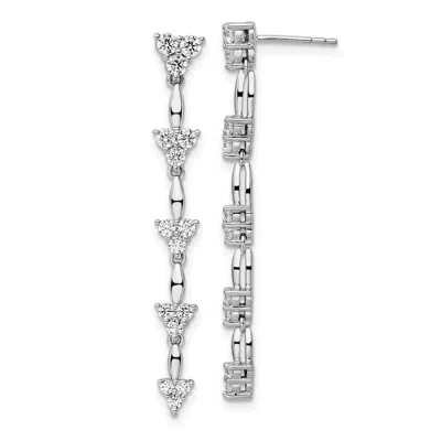 Diamond2deal 14k White Gold 1 Ct Lab Grown Diamond Marquise Cluster Dangle Earrings Vs Clarity, G-h Color In Yellow