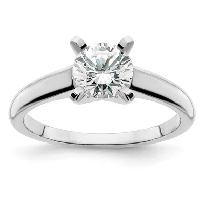 Diamond2deal 14k White Gold 1 Ct Solitaire Lab Grown Diamond Engagement Ring