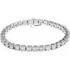 Diamond2deal 14k Gold 8 Ctw Lab-grown Diamond Line Bracelet 7.25" In White