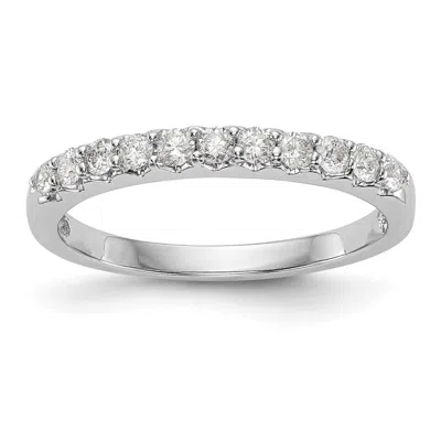 Diamond2deal 14k White Gold 11-stone 1/3 Ct Diamond Band Ring