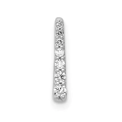 Diamond2deal 14k White Gold 1/10 Carat Diamond Fancy Chain Slide In Silver