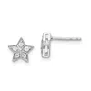 Diamond2deal 14k White Gold 1/10 Ct Lab Grown Diamond Star Stud Earrings In White