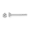 Diamond2deal 14k Yellow Gold 1/10 Ct Round Lab Grown Diamond Stud Earrings Vs Clarity, G-h Color In White