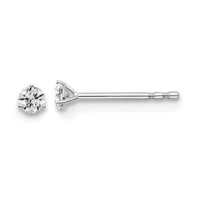 Diamond2deal 14k Yellow Gold 1/10 Ct Round Lab Grown Diamond Stud Earrings Vs Clarity, G-h Color In White