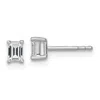 Diamond2deal 14k White Gold 1/2 Ct Emerald Lab Grown Diamond Stud Earrings Vs Clarity, G-h Color In White