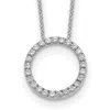 Diamond2deal 14k White Gold 1/2 Ct Lab Grown Diamond Eternity Pendant Necklace 18" Clarity Vs, Color D-e In White