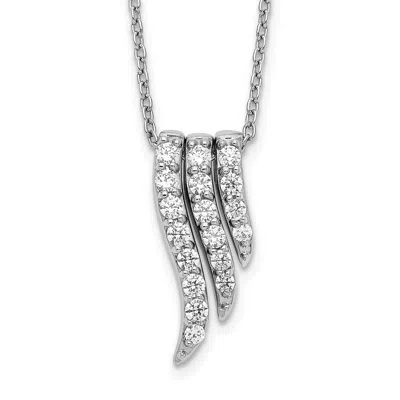 Diamond2deal 14k White Gold 1/2 Ct Lab Grown Diamond Pendant Necklace Clarity Vs, Color G-h