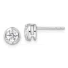 Diamond2deal 14k White Gold 1/2 Ct Lab Grown Diamond Solitaire Stud Earrings Vs Clarity, D-e Color In Yellow
